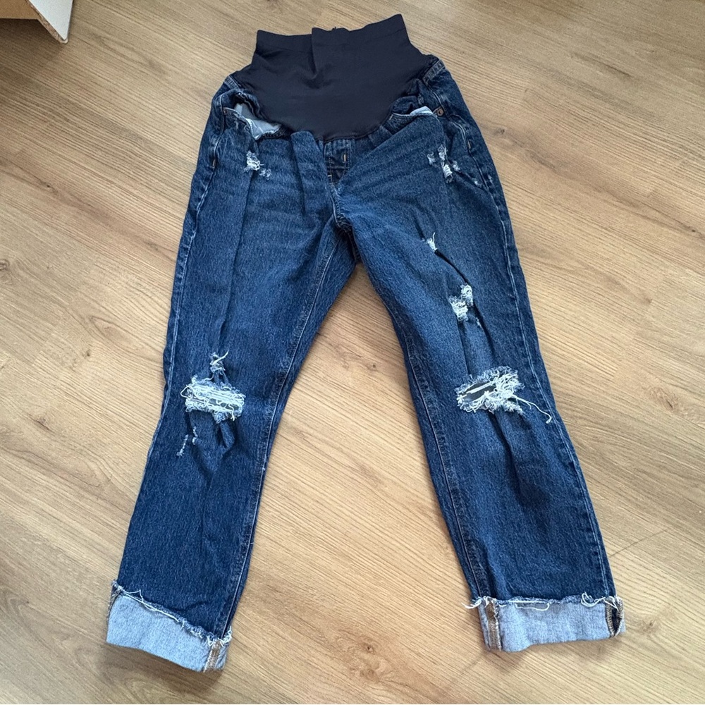 Slouchy straight maternity jeans